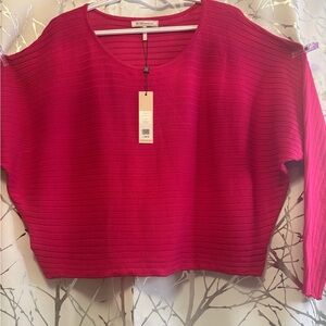 BCBG Women's Pink Raglan Crop Top